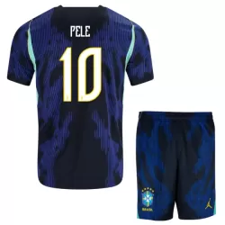 Brasilien Pele 10 Fotbollströja Barn Borta VM 2026 Brasilien Pele 10 Fotbollströja Barn Borta VM 2026