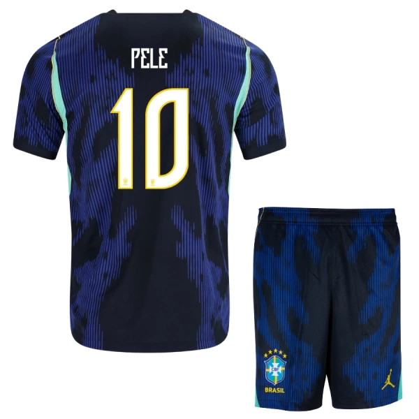 Brasilien Pele 10 Fotbollströja Barn Borta VM 2026