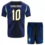 Brasilien Ronaldinho 10 Fotbollströja Barn Borta VM 2026