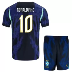 Brasilien Ronaldinho 10 Fotbollströja Barn Borta VM 2026 Brasilien Ronaldinho 10 Fotbollströja Barn Borta VM 2026