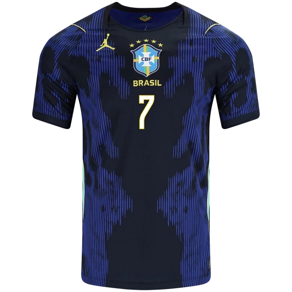 Brasilien Vini JR. 7 Fotbollströja Barn Borta VM 2026