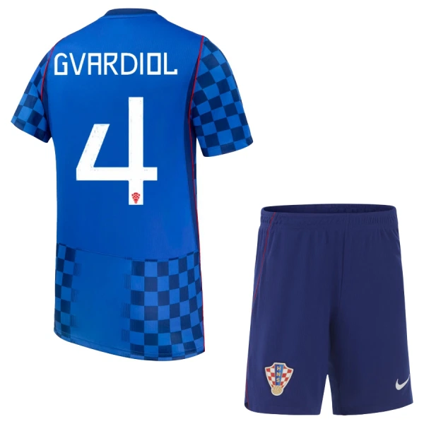 Kroatien Gvardiol 4 Fotbollströja Barn Borta VM 2026