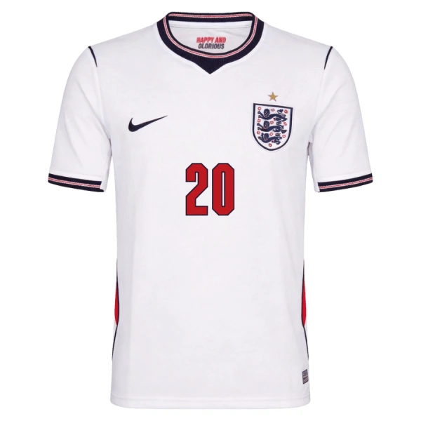 England Palmer 20 Fotbollströja Hemma VM 2026