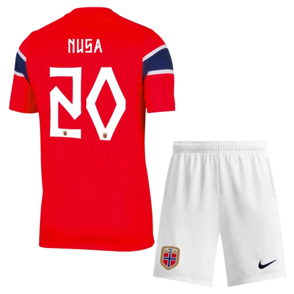 Norge Nusa 20 Fotbollströja Barn Hemma VM 2026 Norge Nusa 20 Fotbollströja Barn Hemma VM 2026