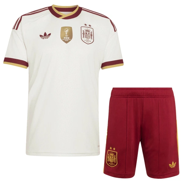 Spanien 2 Stars Fotbollströja Barn Borta VM 2026 Spanien 2 Stars Fotbollströja Barn Borta VM 2026