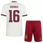 Spanien 2 Stars Rodrigo 16 Fotbollströja Barn Borta VM 2026