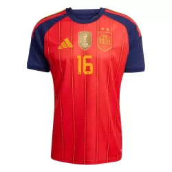Spanien 2 Stars Rodrigo 16 Fotbollströja Hemma VM 2026