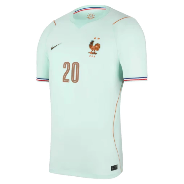 Frankrike Desire Doue 20 Fotbollströja Borta VM 2026