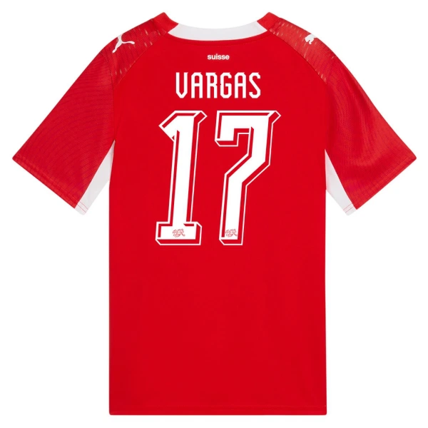 Schweiz Vargas 17 Fotbollströja Hemma VM 2026 Schweiz Vargas 17 Fotbollströja Hemma VM 2026