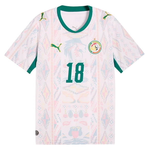Senegal Sarr 18 Fotbollströja Hemma VM 2026