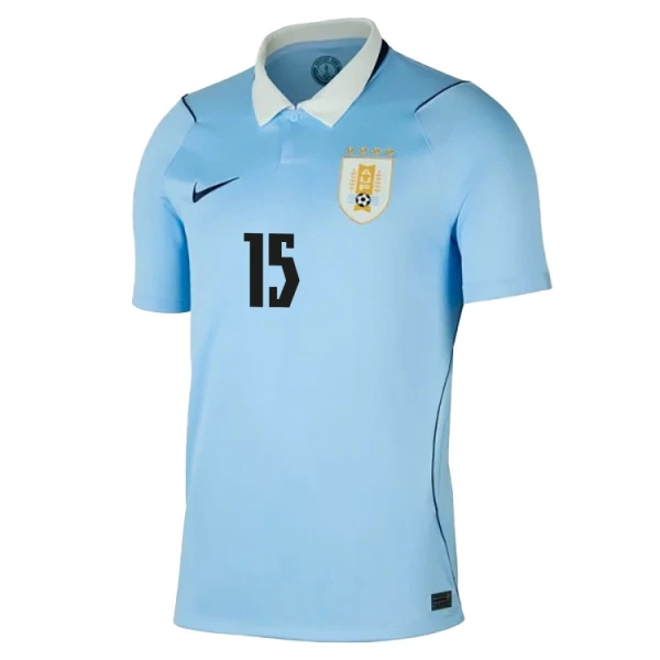 Uruguay Federico Valverde 15 Fotbollströja Hemma VM 2026