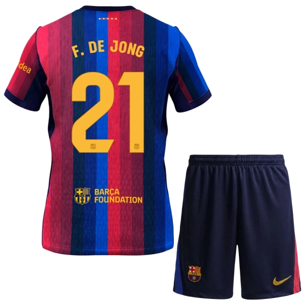 FC Barcelona Frenkie de Jong 21 Fotbollströja Barn Hemma 2026/27 FC Barcelona Frenkie de Jong 21 Fotbollströja Barn Hemma 2026/27