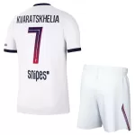 Paris Saint-Germain Kvaratskhelia 7 Fotbollströja Barn Borta 2026/27