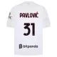 AC Milan Pavlovic 31 Fotbollströja Borta 2026/27 AC Milan Pavlovic 31 Fotbollströja Borta 2026/27