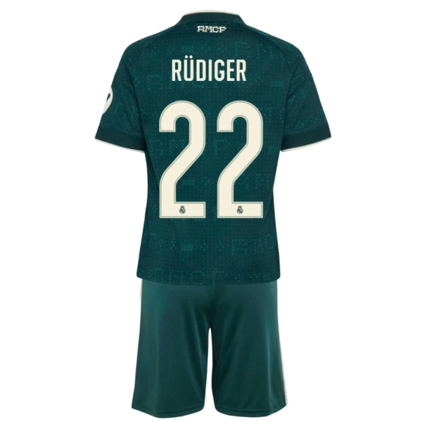 Real Madrid Rudiger 22 Fotbollströja Barn Borta 2026/27