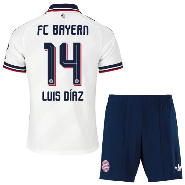 FC Bayern München Luis Díaz 14 Fotbollströja Barn Borta 2026/27 FC Bayern München Luis Díaz 14 Fotbollströja Barn Borta 2026/27