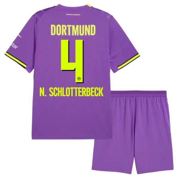 Borussia Dortmund N. Schlotterbeck 4 Fotbollströja Barn Tredje 2026/27 Borussia Dortmund N. Schlotterbeck 4 Fotbollströja Barn Tredje 2026/27