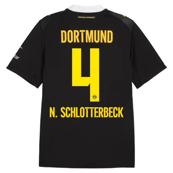Borussia Dortmund N. Schlotterbeck 4 Fotbollströja Borta 2026/27 Borussia Dortmund N. Schlotterbeck 4 Fotbollströja Borta 2026/27