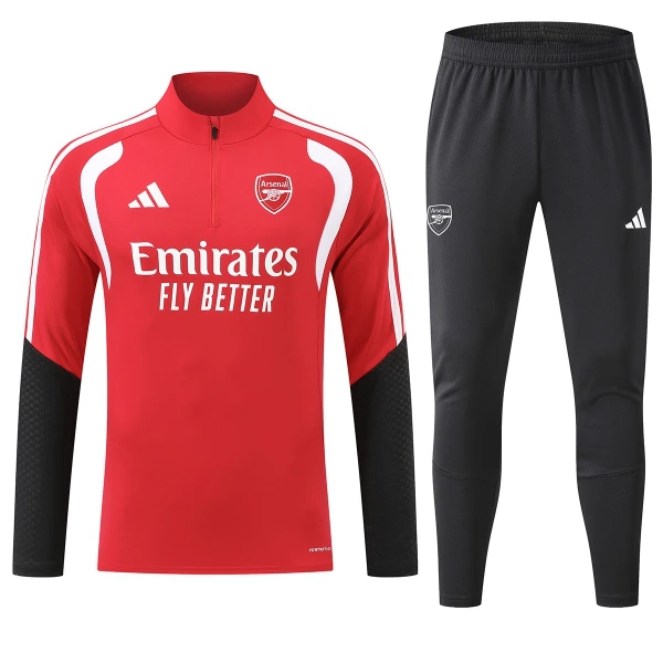 Arsenal Träningströjasats Quarter-Zip 2026/27 Röd
