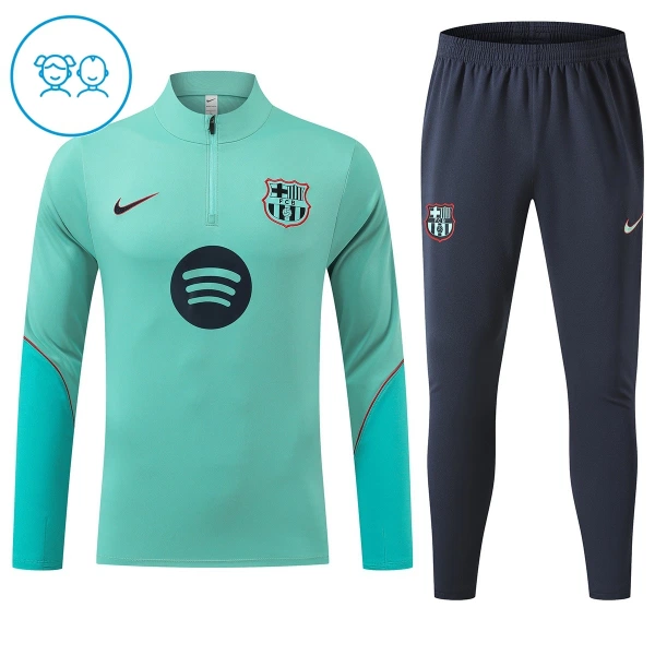 Barcelona Träningströjasats Quarter-Zip Barn 2026/27 Grön Barcelona Träningströjasats Quarter-Zip Barn 2026/27 Grön
