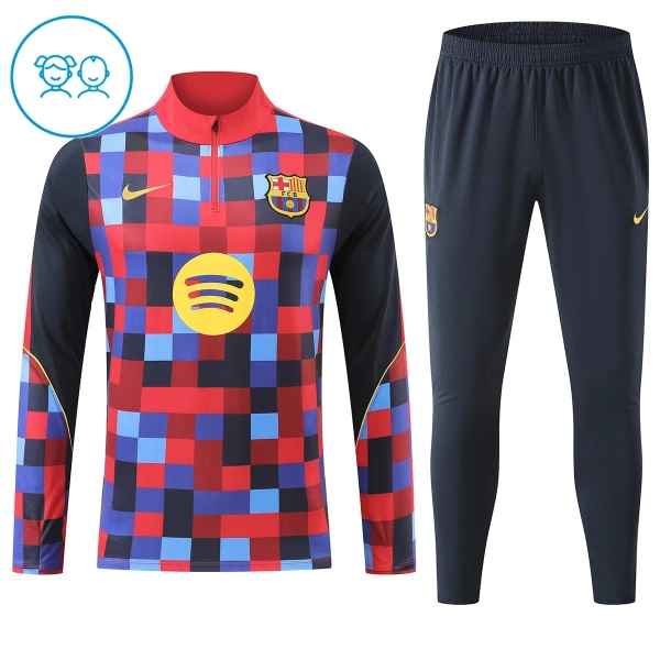 Barcelona Träningströjasats Quarter-Zip Barn 2026/27 Röd Barcelona Träningströjasats Quarter-Zip Barn 2026/27 Röd