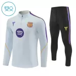 Barcelona Träningströjasats Quarter-Zip Barn 2026/27 Vit