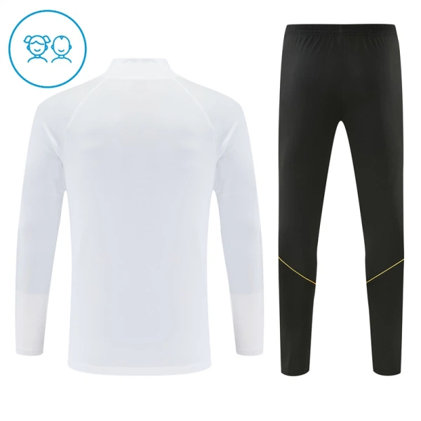 Barcelona Träningströjasats Quarter-Zip Barn 2026/27 Vit