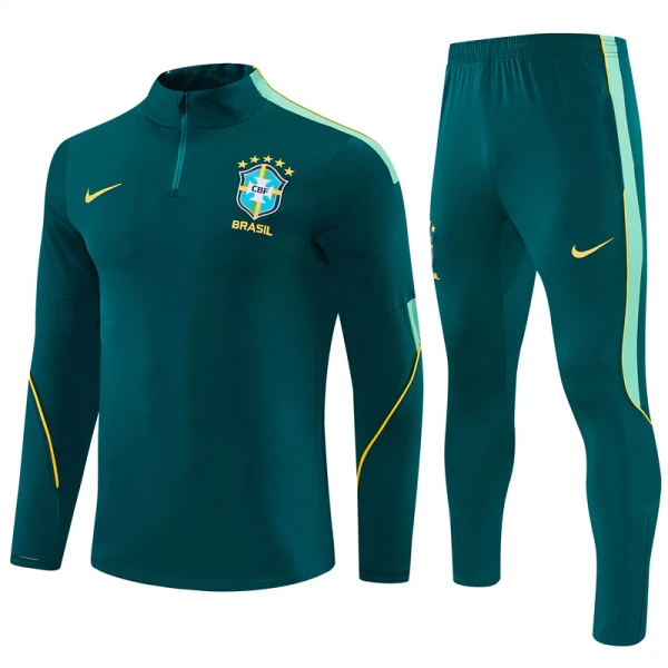 Brasilien Träningströjasats Quarter-Zip 2026/27 Grön