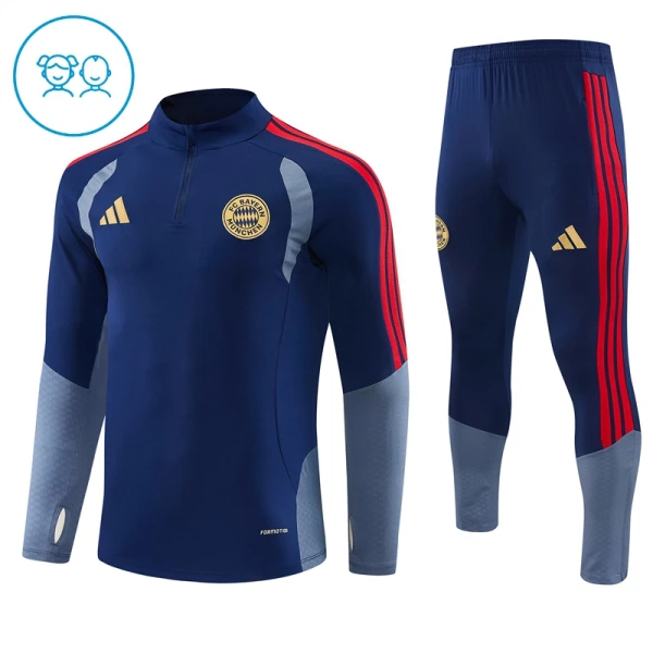 FC Bayern München Träningströjasats Quarter-Zip Barn 2026/27 Blå