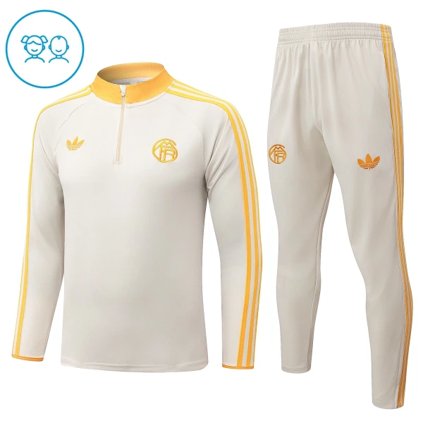 FC Bayern München Träningströjasats Quarter-Zip Barn 2026/27 Vit FC Bayern München Träningströjasats Quarter-Zip Barn 2026/27 Vit