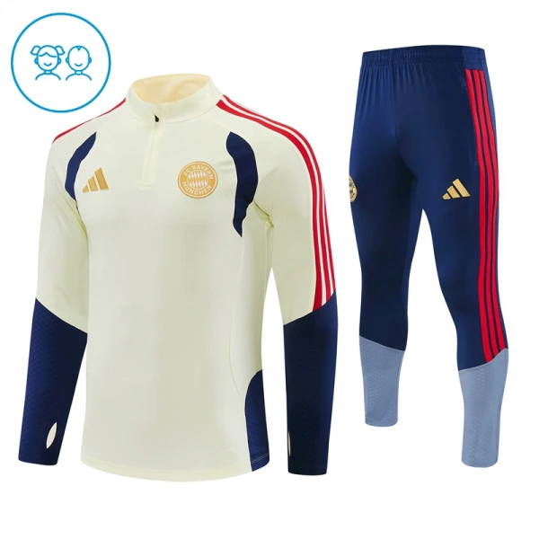 FC Bayern München Träningströjasats Quarter-Zip Barn 2026/27 Vit