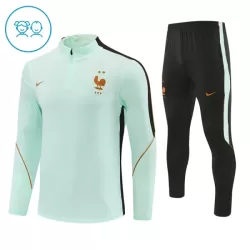 Frankrike Träningströjasats Quarter-Zip Barn 2026/27 Vit