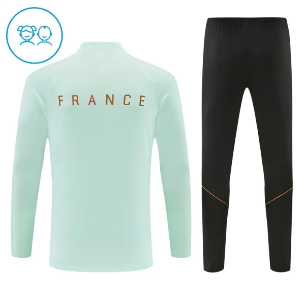 Frankrike Träningströjasats Quarter-Zip Barn 2026/27 Vit
