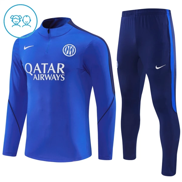 Inter Milan Träningströjasats Quarter-Zip Barn 2026/27 Blå Inter Milan Träningströjasats Quarter-Zip Barn 2026/27 Blå