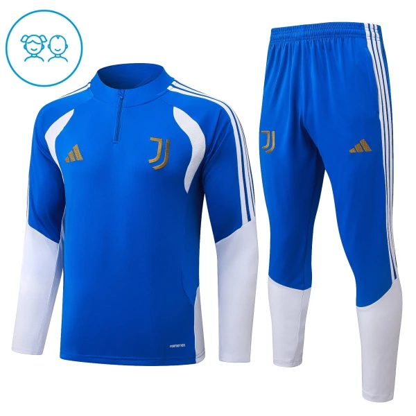 Juventus Träningströjasats Quarter-Zip Barn 2026/27 Blå Juventus Träningströjasats Quarter-Zip Barn 2026/27 Blå