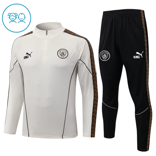 Manchester City Träningströjasats Quarter-Zip Barn 2026/27 Grå Manchester City Träningströjasats Quarter-Zip Barn 2026/27 Grå