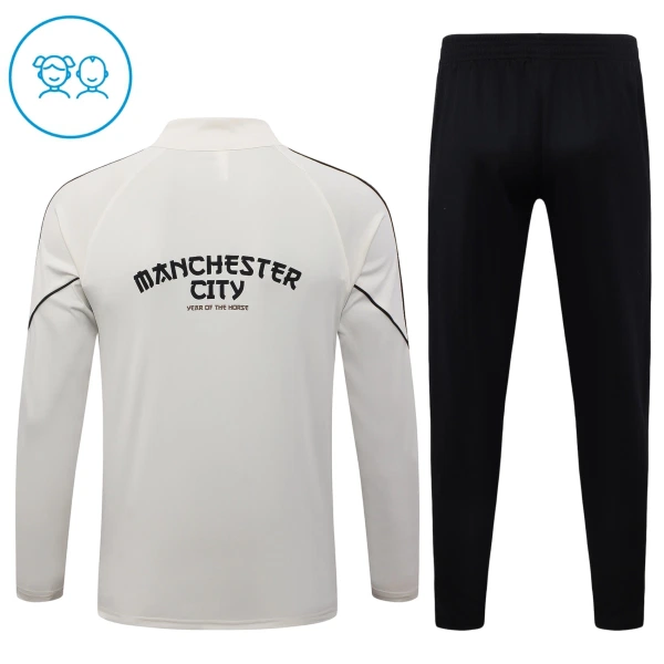 Manchester City Träningströjasats Quarter-Zip Barn 2026/27 Grå