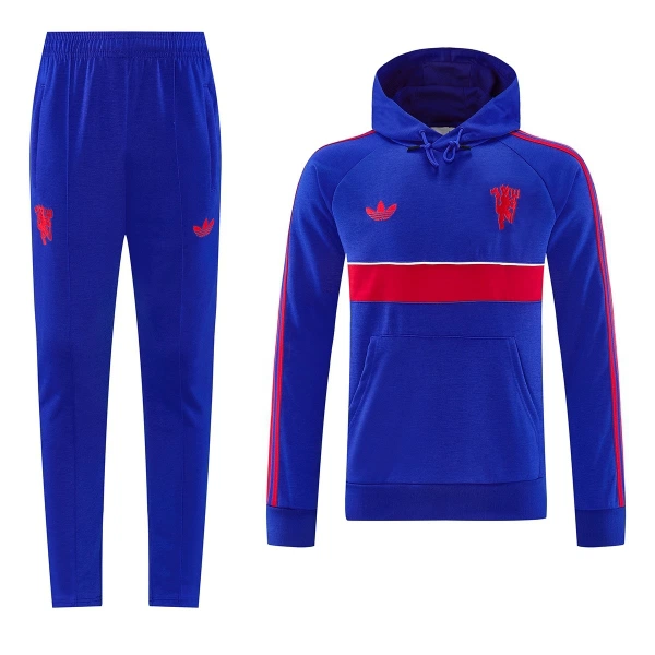 Manchester United Hoodie Träningströjasats 2026/27 Blå Manchester United Hoodie Träningströjasats 2026/27 Blå