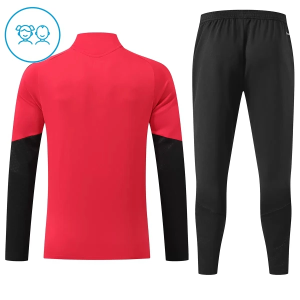 Manchester United Träningströjasats Quarter-Zip Barn 2026/27 Röd
