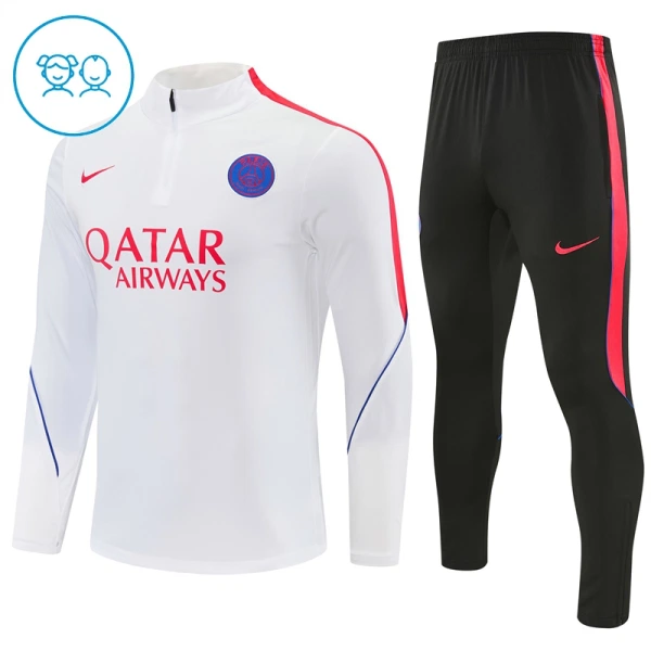 Paris Saint-Germain Träningströjasats Quarter-Zip Barn 2026/27 Vit