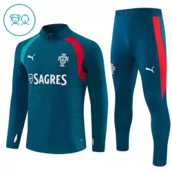 Portugal Träningströjasats Quarter-Zip Barn 2026/27 Blå Portugal Träningströjasats Quarter-Zip Barn 2026/27 Blå