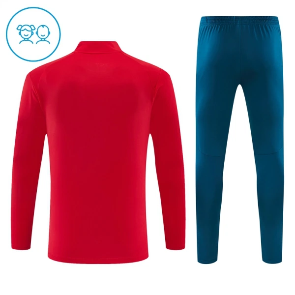 Portugal Träningströjasats Quarter-Zip Barn 2026/27 Röd