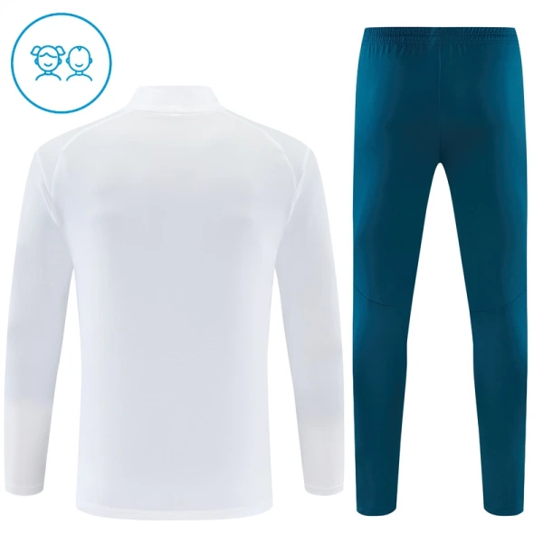 Portugal Träningströjasats Quarter-Zip Barn 2026/27 Vit