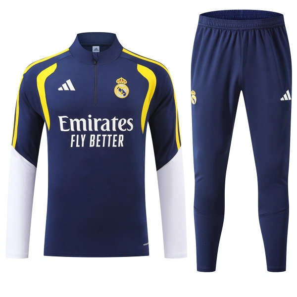 Real Madrid Träningströjasats Quarter-Zip 2026/27 Blå Real Madrid Träningströjasats Quarter-Zip 2026/27 Blå