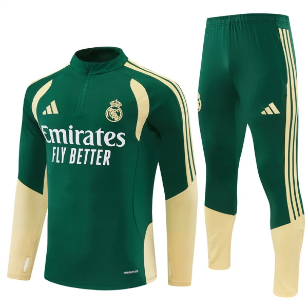 Real Madrid Träningströjasats Quarter-Zip 2026/27 Grön Real Madrid Träningströjasats Quarter-Zip 2026/27 Grön