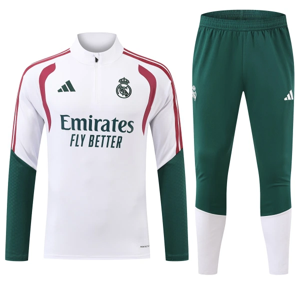 Real Madrid Träningströjasats Quarter-Zip 2026/27 Vit