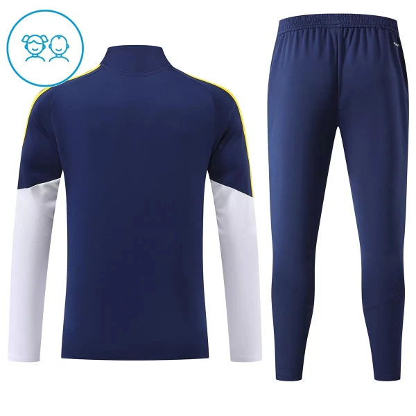 Real Madrid Träningströjasats Quarter-Zip Barn 2026/27 Blå