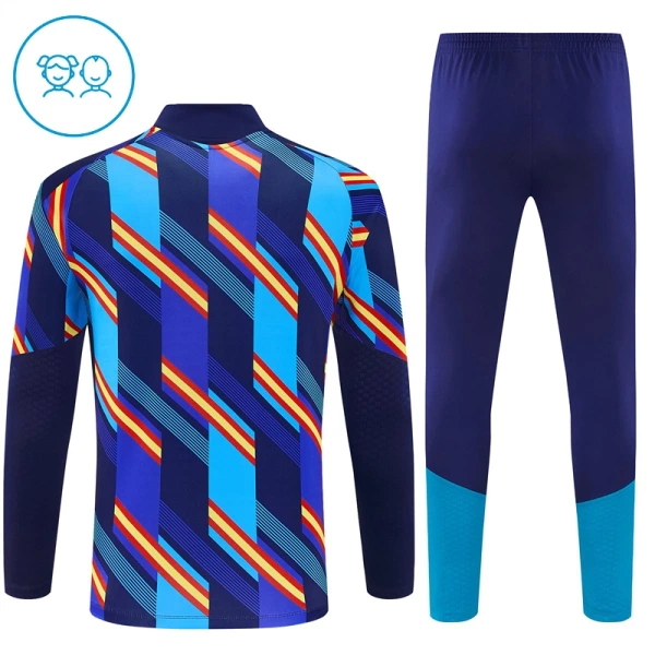 Spanien Träningströjasats Quarter-Zip Barn 2026/27 Blå