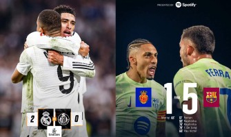 Tävlingen mellan White Army Real Madrid och Red and Blue Army Barcelona Tävlingen mellan White Army Real Madrid och Red and Blue Army Barcelona