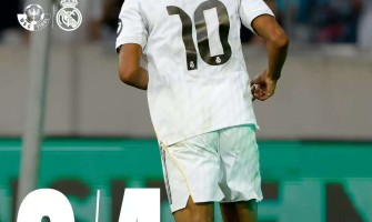 Mbappé gjorde två mål i sin Real Madrid-debut iklädd tröja nummer 10.